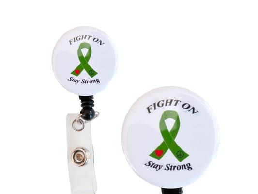 New Fight On Green Kidney Cancer Ribbon Badge Reel Retractable ID Badge Holder Now @ SIZZLE CITY Shop - Come Visit Us Today!
...