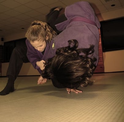 Two of our young ladies at the Jinenkan Dojo in Mahopac, NY train Jujutsu