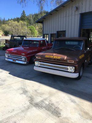 Couple of 1964 Chevy C10 trucks hanging out.