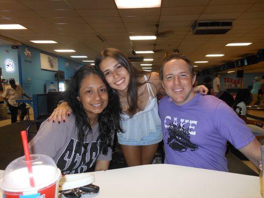 Bowling with the fam on Family Weekend at SFA.