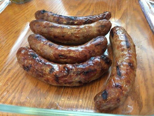 Bratwork's great tasting original bratwurst recipe from Bucyrus, Ohio now made by Smith Family Frosted Foods.