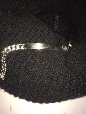 Silver I d bracelet