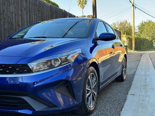 Exterior detail Kia Forte. Wash, clay bar treatment, ceramic sealant