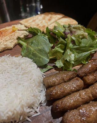 Enjoy your meal with Turkish kofte made entirely from beef