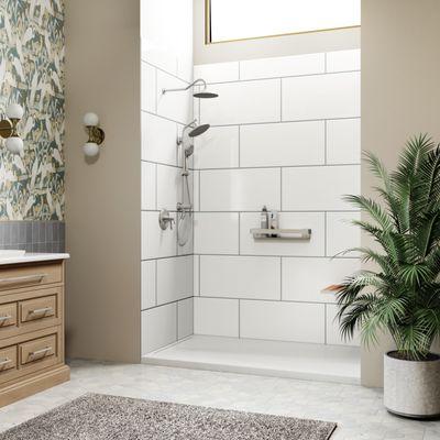 Horizontal Subway Tile Shower Design