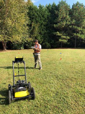 Ground penetrating radar to locate septic systems