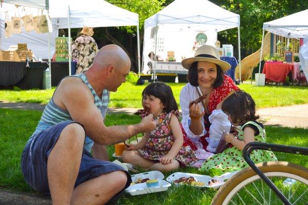 Enjoy lunch in Scobert Park!