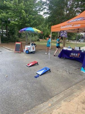 Vendors, Cornhole, and Popsicles