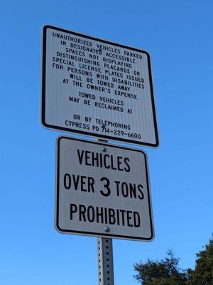 Signs in the parking lot