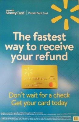 Prepaid card the fastest way to get your tax refund return!