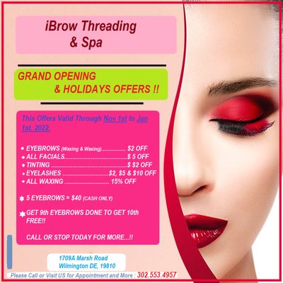 Grand Opening & Holidays Offers!!!