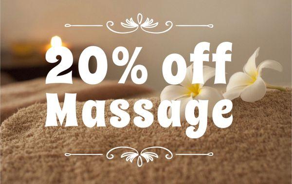 20% off your first massage @ YogaFace & Body Spa