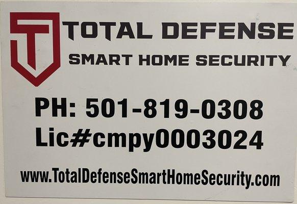 Total Defense Smart Home Security is locally owned and operated.