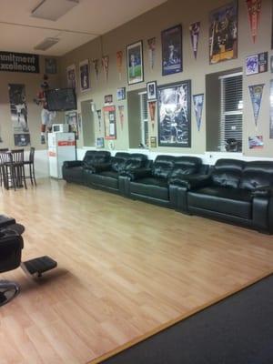 Come by and enjoy our new comfy couches and enjoy the sports atmosphere!