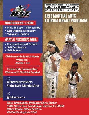 FREE Martial Arts Classes For Women and Children! Facebook @FreeMartialArts