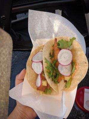 Mahi Miami tacos from Purple People Eatery food truck