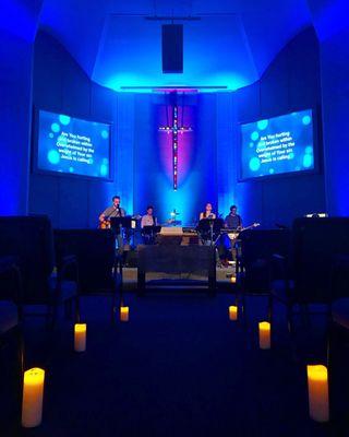 A picture from the the new contemporary 5:30pm service. It's called Anthem, check it out!