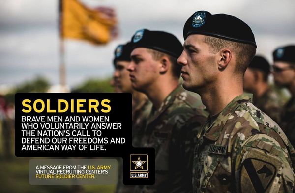 The Army is a volunteer force. We help those who are qualified become a part of the team.