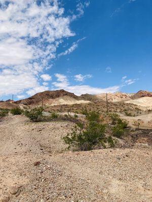 Mountain biking off road trails.