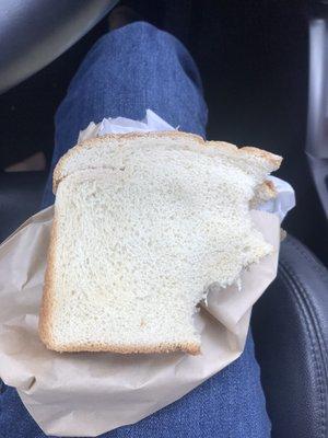 Chicken salad sandwich served on a "croissant"? Price $6