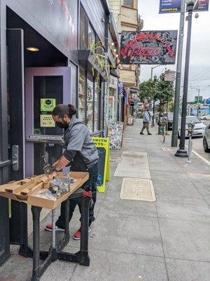 Working on at The Book Smith Haight-Ashbury!