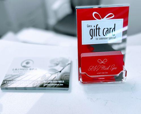 Get a Gift card for that Special Love One.