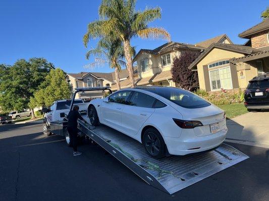 Upmost care in taking my car of the tow truck! Extremely professional and great attention to detail.