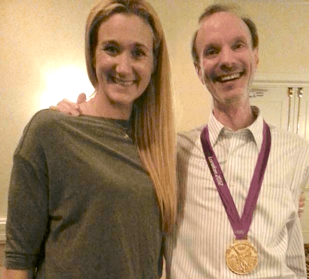 Dr. Lieberman with 3x olympic gold medalist Kerri Walsh Jennings