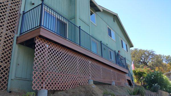 Trex deck with a Steel Fortress railing.