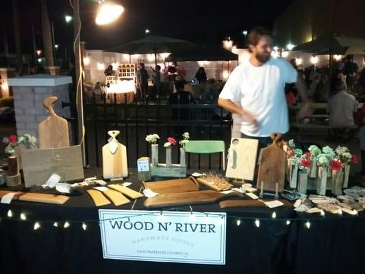 Wood 'N River stand at monthly Evolution Craft Market at Darwin Brewing Co. in Bradenton