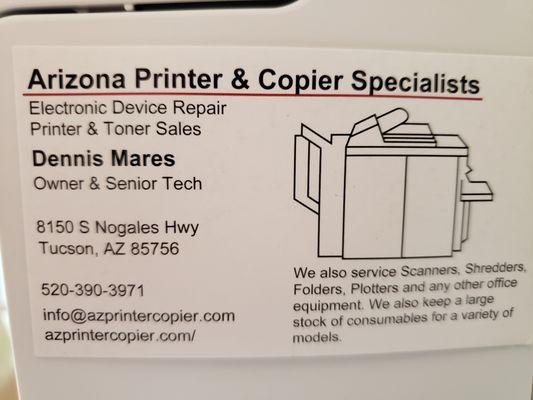 Here is a copy of his business card.  If you need assistance give him a call - you won't be sorry :)