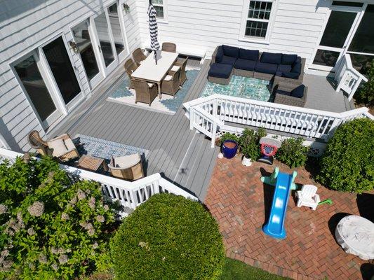 Deck replacement using Trex decking in Winchester, MA