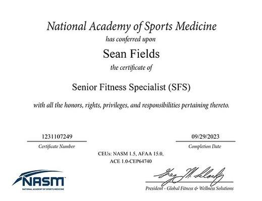 Senior Fitness Specialist