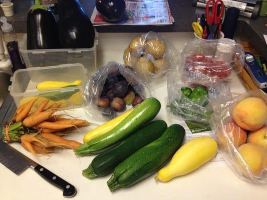 Summer CSA. Arugula and Onions not pictured.