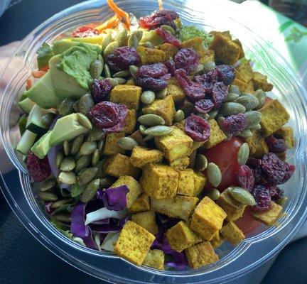 Salad loaded with delicious toppings