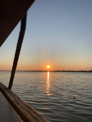 sunset from boat.