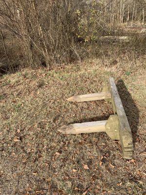 Broken bench