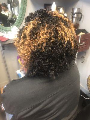 Twist out on natural hair