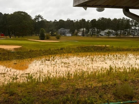 A pond that isn't a pond until it's a swamp after some heavy rains