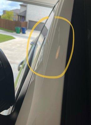 Dent that's going to cost $175 to fix.