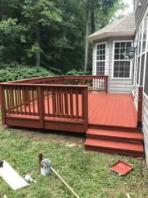 After deck staining