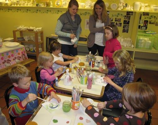 Birthday parties at Ceramic Art Cafe!