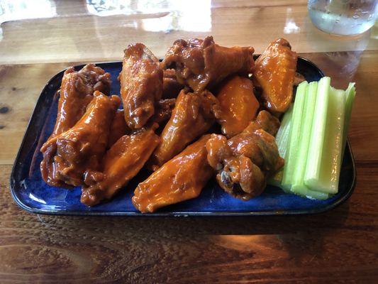 12 medium buffalo wings with celery & blue cheese or ranch