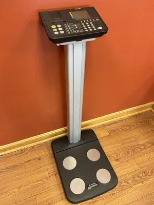 Tanita body fat scale - used fro weekly body comp & weight checks (Accountability!)