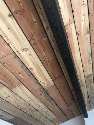 Barnwood ceiling