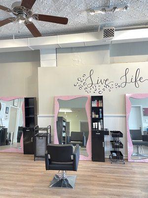 Inside the salon