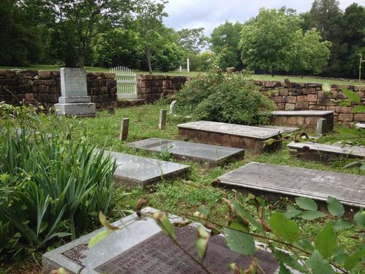 Graveyard on the grounds.