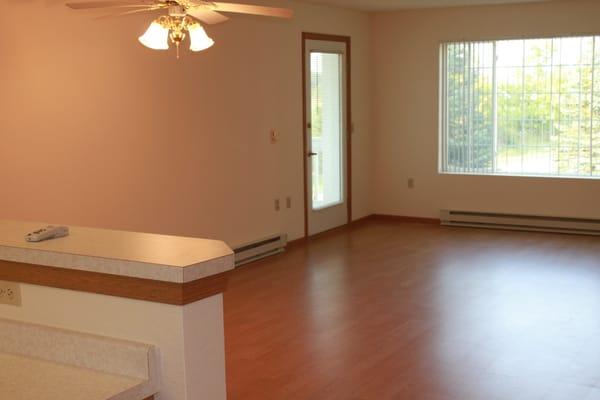 Wood floors available in select units