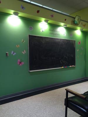 Chalkboard area for kids to play!