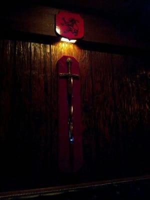 This place has swords on the wall.